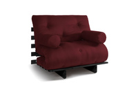 Rozkládací pohovka 90x200 - Slim Comfort Black - Pascall Futon Maroon