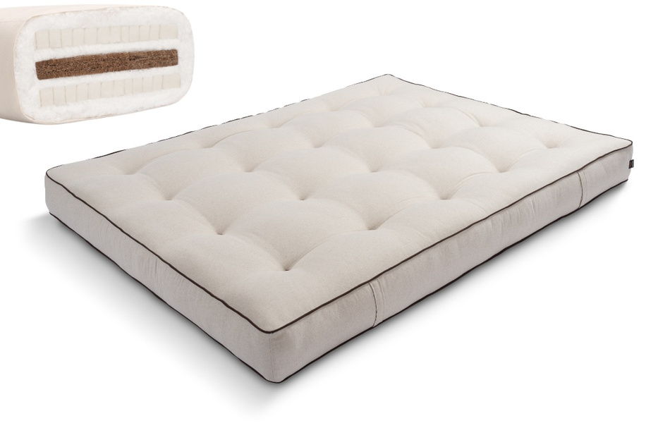 Matrace 160x200 přírodní s kokosem a 2x latexem - Futon Pascall Comfort Relax Kedro Povlečení